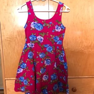 F21 Floral Skater Dress